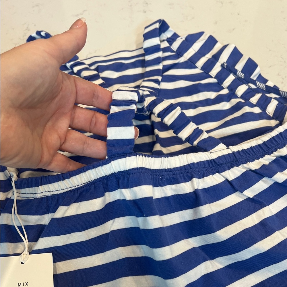 Striped Blue and White Tank Top - Picture 2 of 7